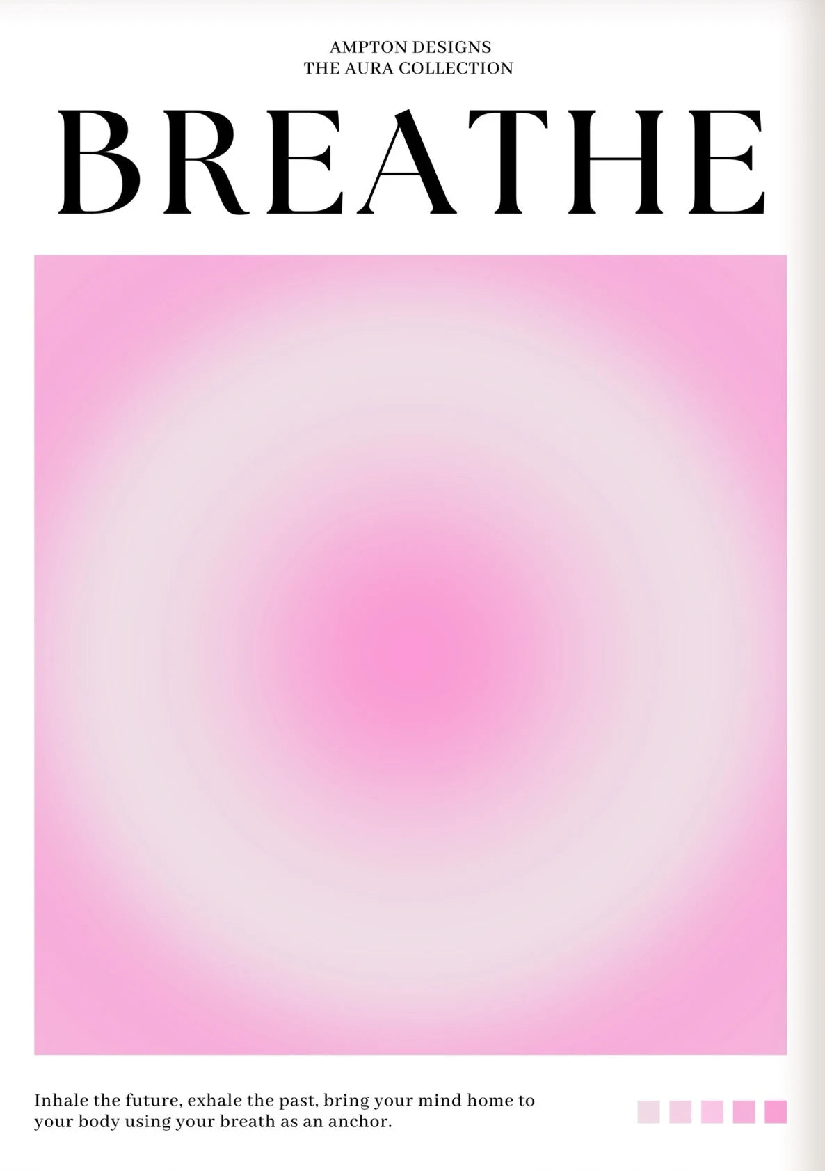 Pink Aura Butterfly Poster - Inspirational Canvas Wall Art for Bedroom