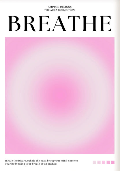 Pink Aura Butterfly Poster - Inspirational Canvas Wall Art for Bedroom