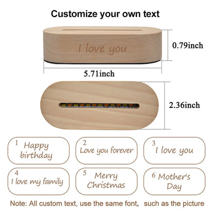 Personalized 3D Heart LED Lamp – Custom Photo Night Light Gift for Couples