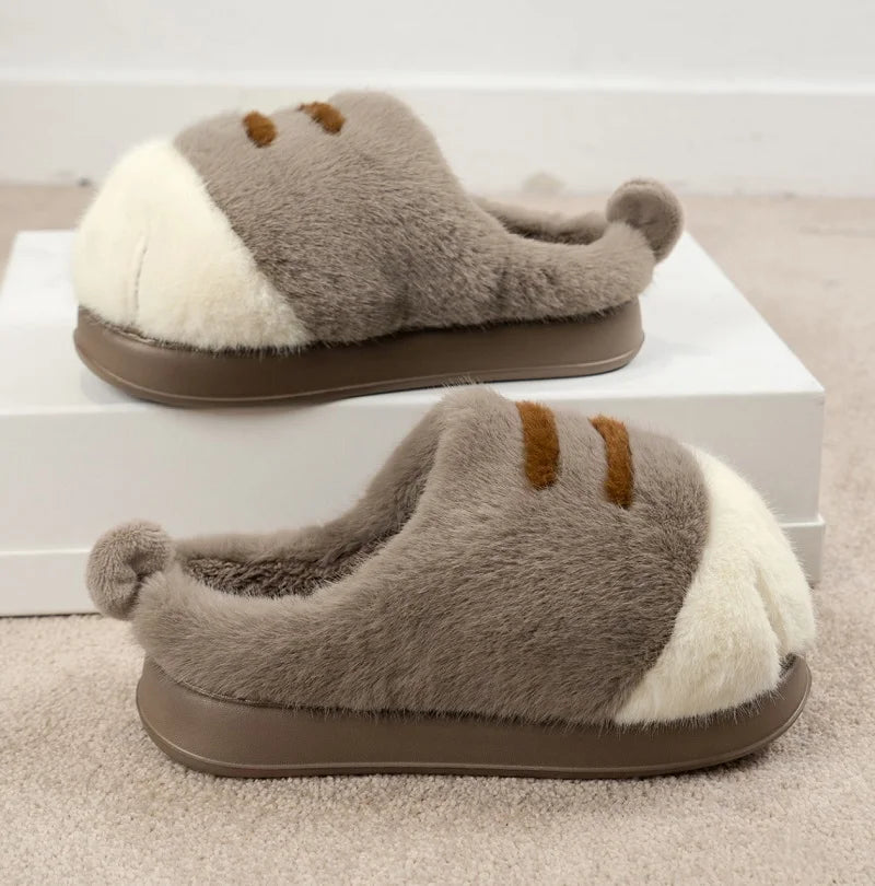 Fuzzy Cat Paw Slides Unisex