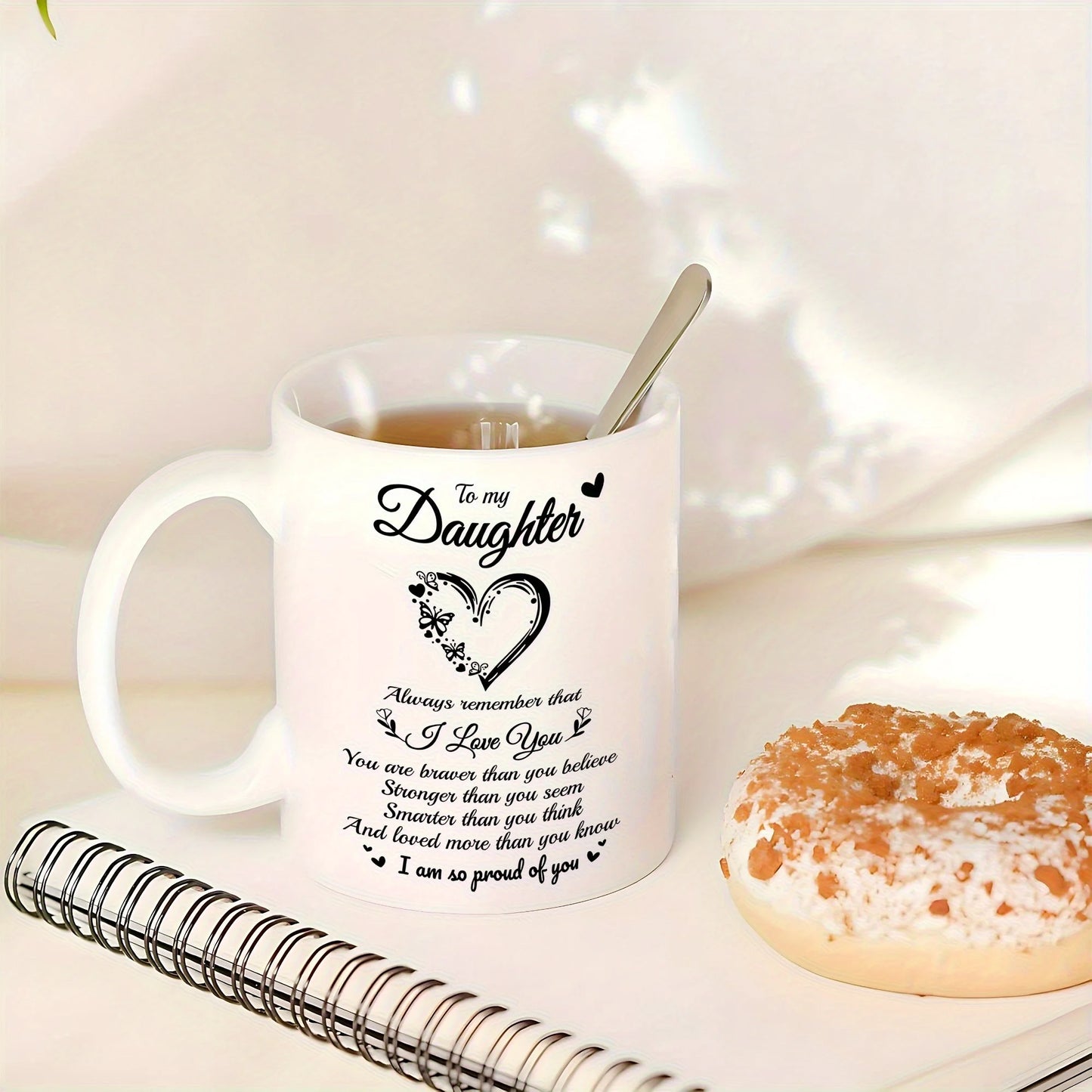11oz Ceramic Coffee Mug for Daughter with Inspirational Message