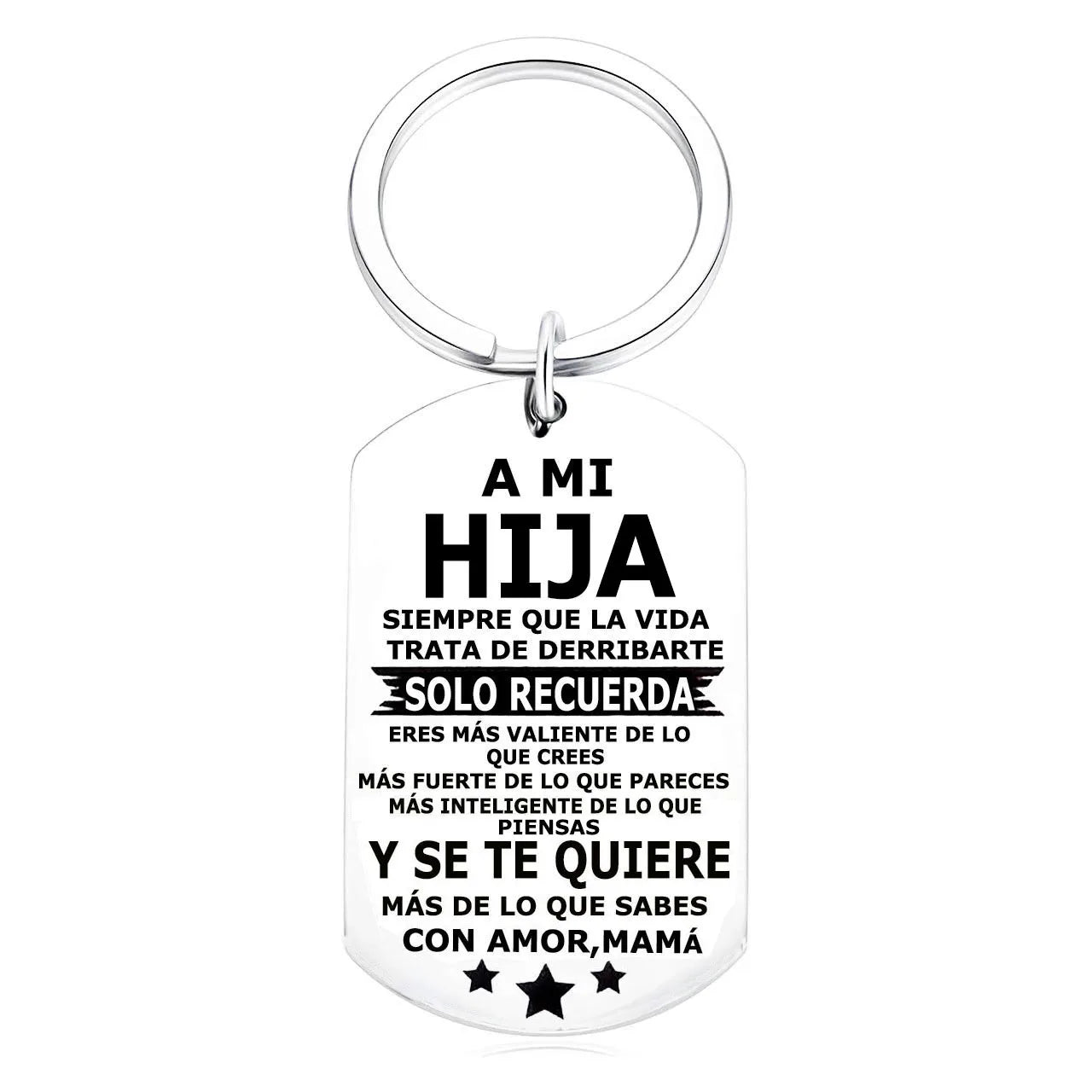 Inspirational Stainless Steel Keychain – Motivational Gift for Son or Daughter