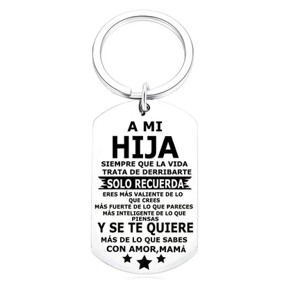 Inspirational Stainless Steel Keychain – Motivational Gift for Son or Daughter