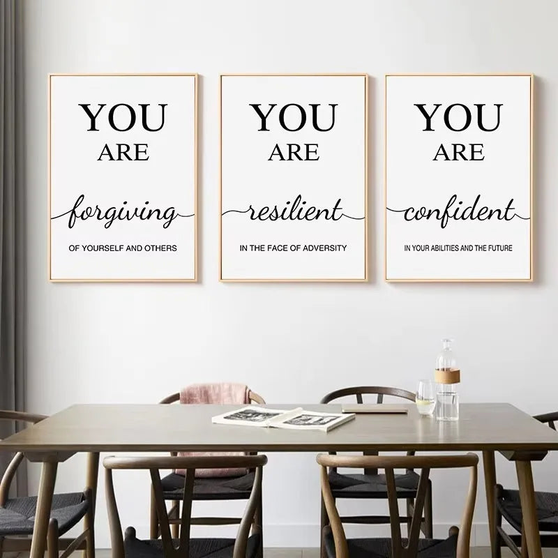Motivational Quotes Poster - Modern Canvas Wall Art for Home & Office