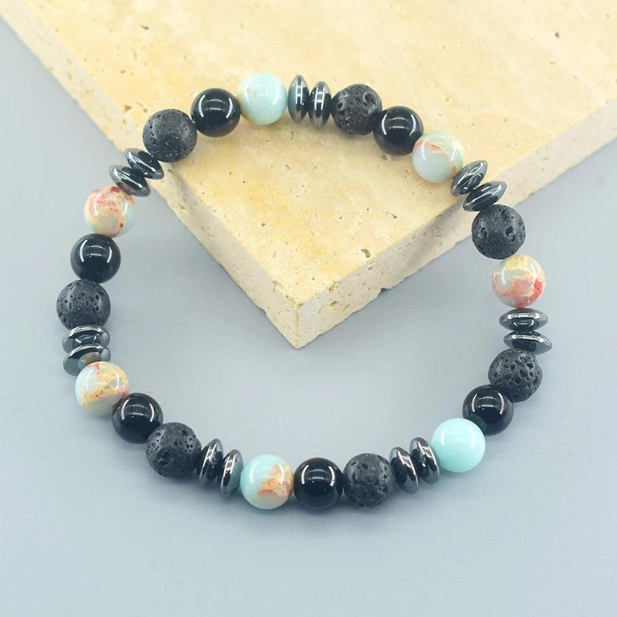 Natural Shoushan Stone Beads Bracelet – Confidence & Healing Gift