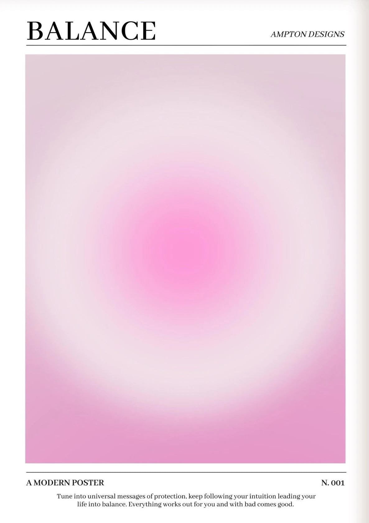 Pink Aura Butterfly Poster - Inspirational Canvas Wall Art for Bedroom