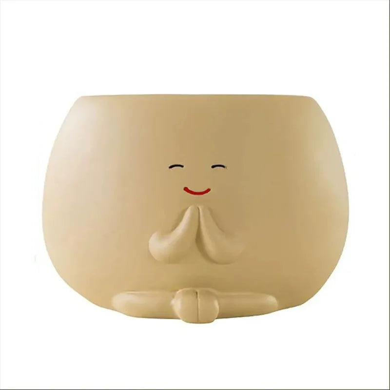 Hanging Face Planter Pot Smile Head Succulent Decor Planter