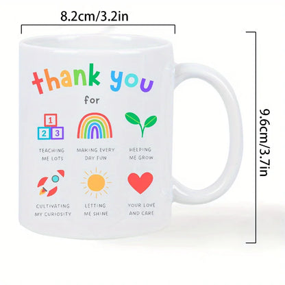 Teacher Appreciation Ceramic Coffee Mug Thank You Gift 320ml