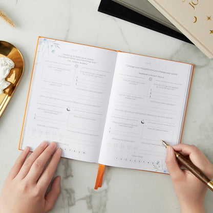 Self-Care Gratitude Journal – A5 Fabric Cover Daily Planner Notebook