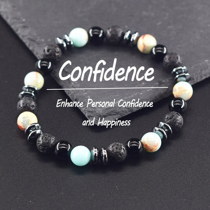 Natural Shoushan Stone Beads Bracelet – Confidence & Healing Gift