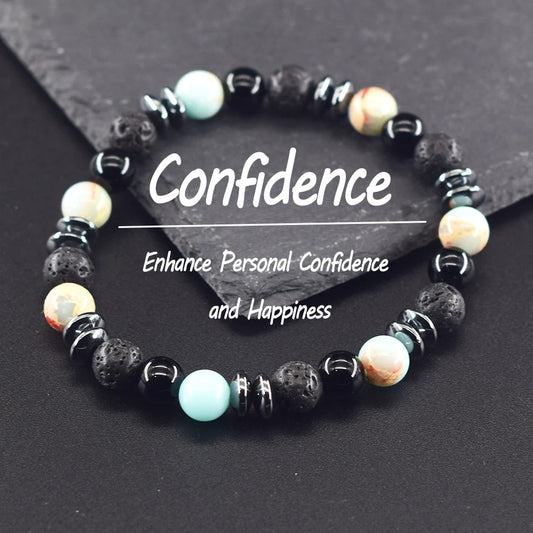 Natural Shoushan Stone Beads Bracelet – Confidence & Healing Gift