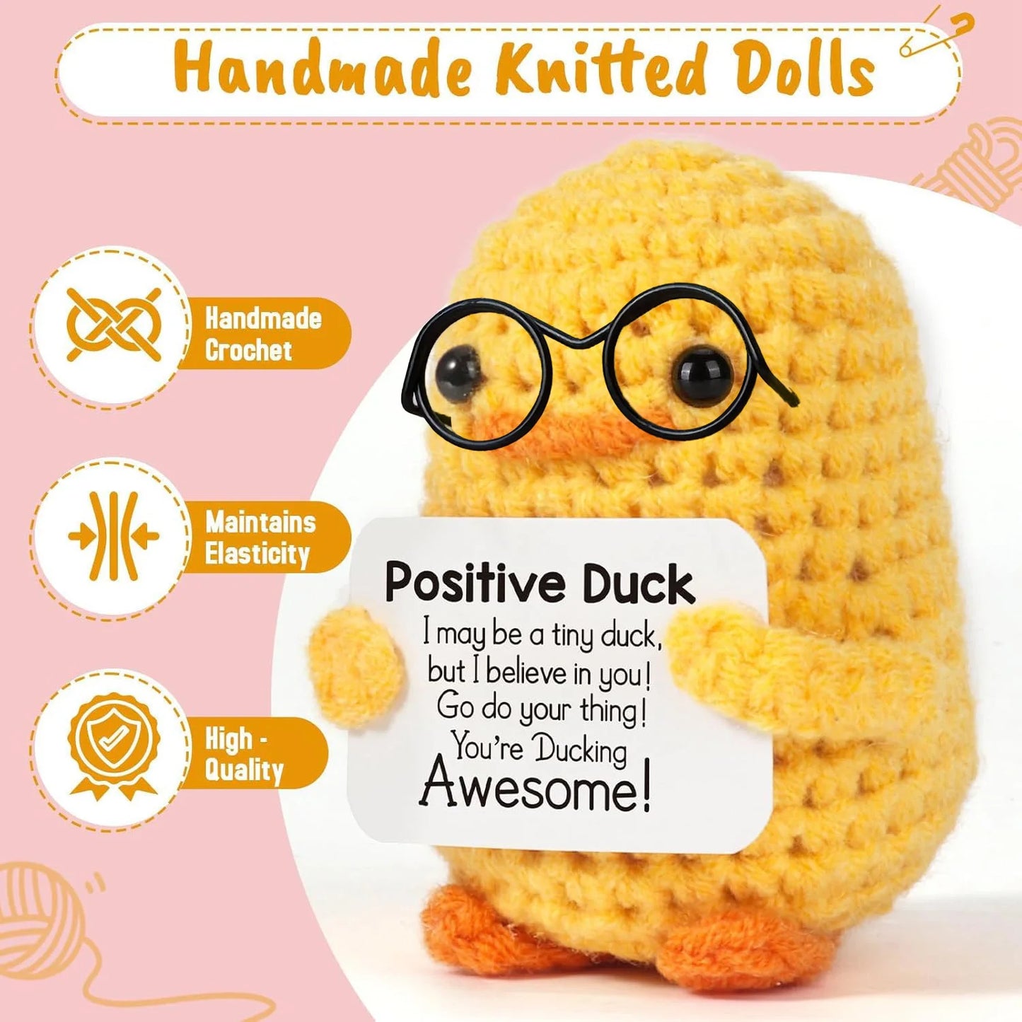 Handmade Crochet Pocket Hug Doll – Positive Energy Plush Gift