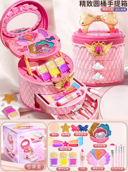 Kids Washable Makeup Kit for Girls – Safe Pretend Play Beauty Set