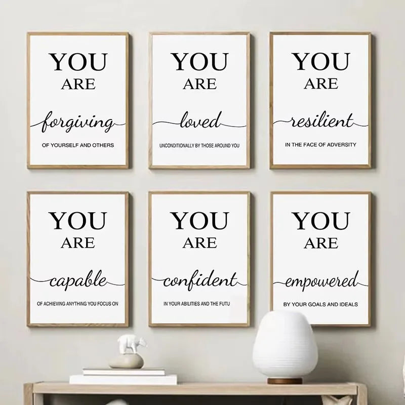 Motivational Quotes Poster - Modern Canvas Wall Art for Home & Office