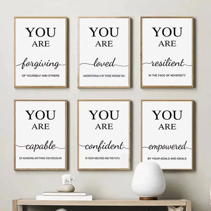 Motivational Quotes Poster - Modern Canvas Wall Art for Home & Office
