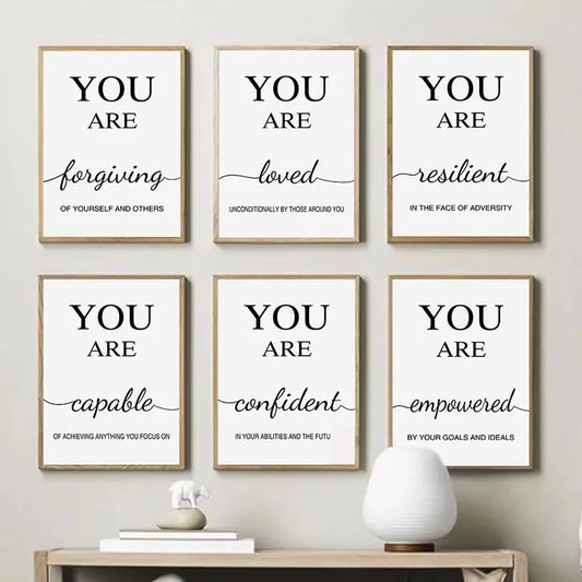 Motivational Quotes Poster - Modern Canvas Wall Art for Home & Office