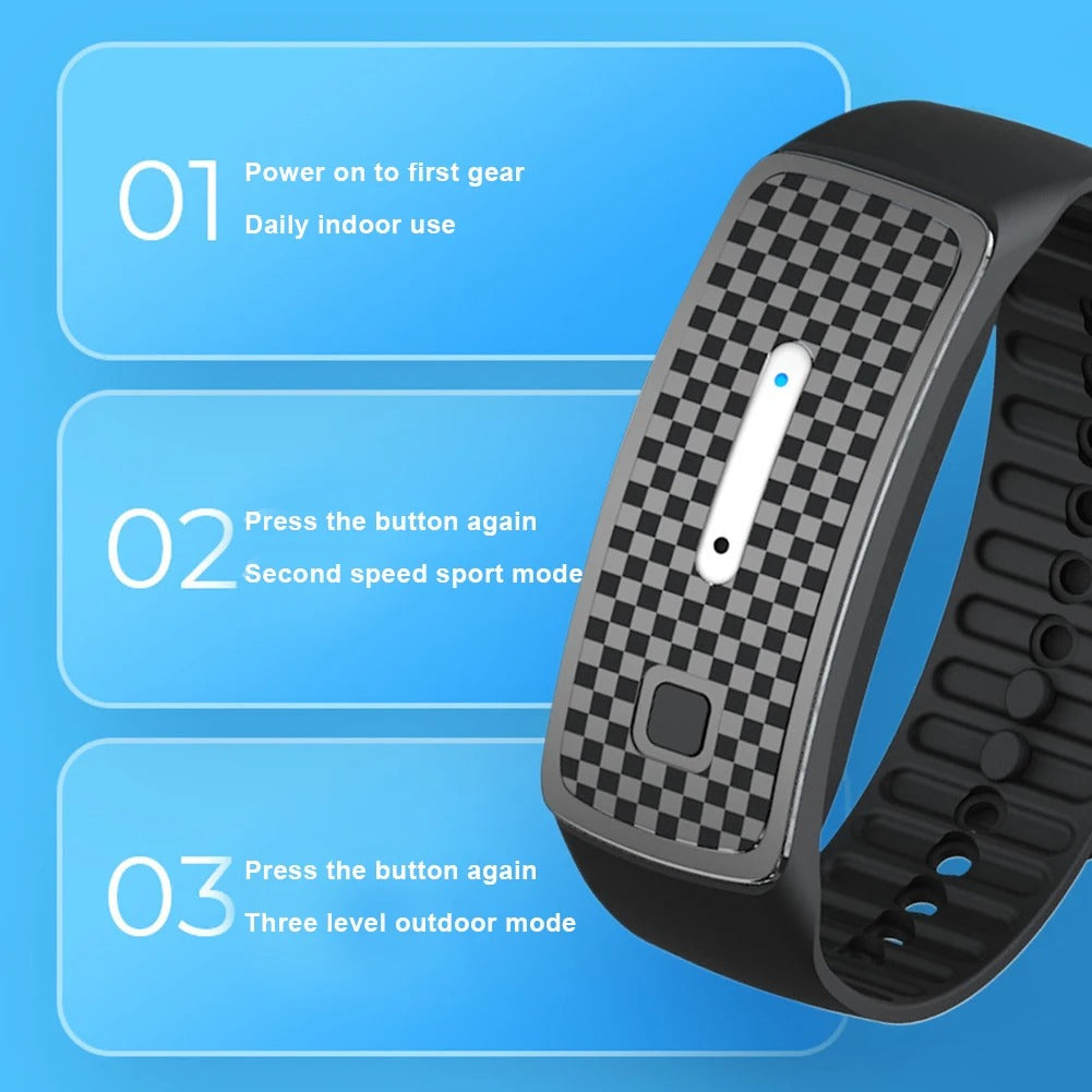 Ultrasonic Mosquito Repellent Bracelet USB Rechargeable