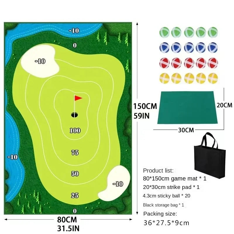 Portable Golf Chipping Game Set for Indoor Outdoor Family Fun