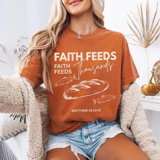 Matthew 14 Shirt Christian Fisherman Tee Faith Based Trout Shirt