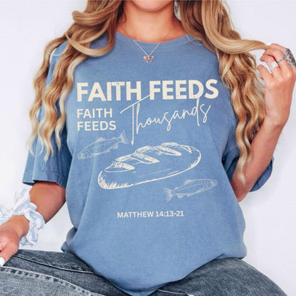 Matthew 14 Shirt Christian Fisherman Tee Faith Based Trout Shirt