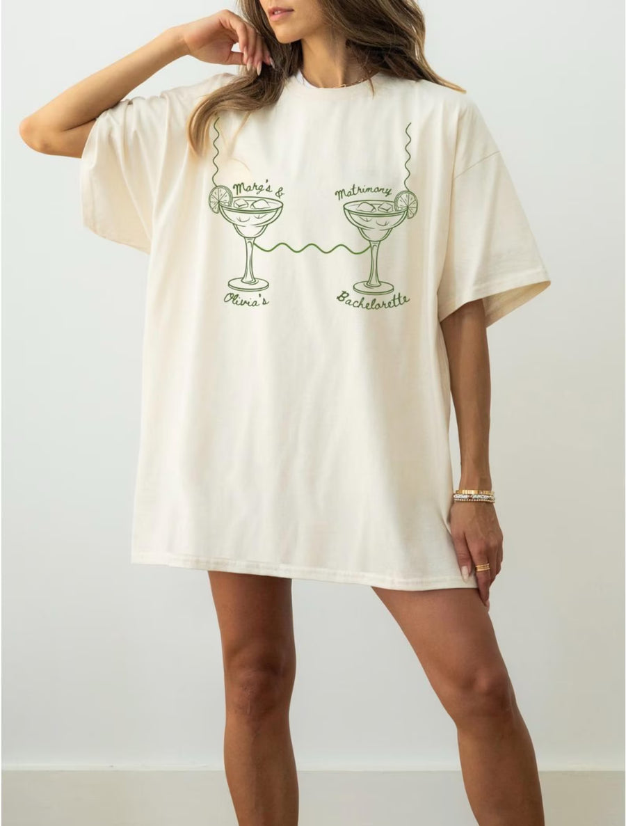 Margs and Matrimony Shirt Bachelorette Party Mexico Trip Tee