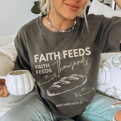 Matthew 14 Shirt Christian Fisherman Tee Faith Based Trout Shirt