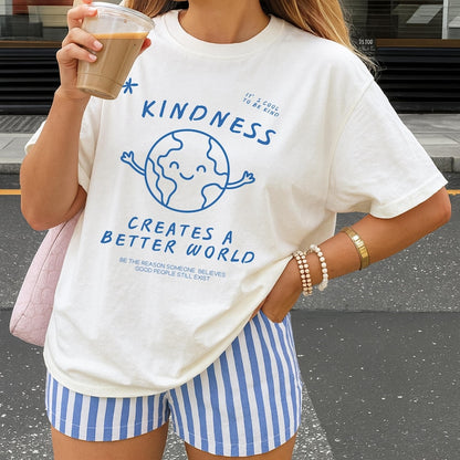 KINDNESS SHIRT, Be Kind T-shirt, Being Kind Creates A Better World, It's Cool To Be Kind, Positive Message Tee, Just Be Nice
