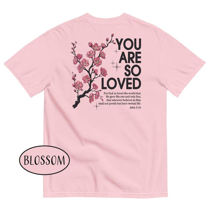 You Are So Loved T-Shirt | Floral Christian Mom Shirt | John 3:16 Shirt | Faith Streetwear | Inspirational Bible Verse Tee