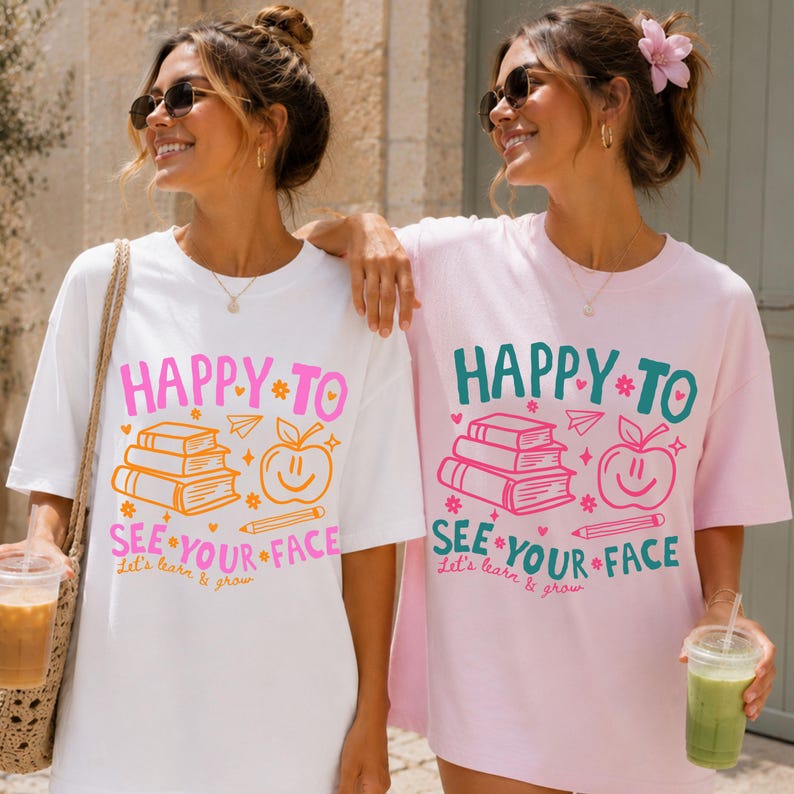 Teacher Back to School Shirt | Happy to See Your Face Comfort Colors Tee