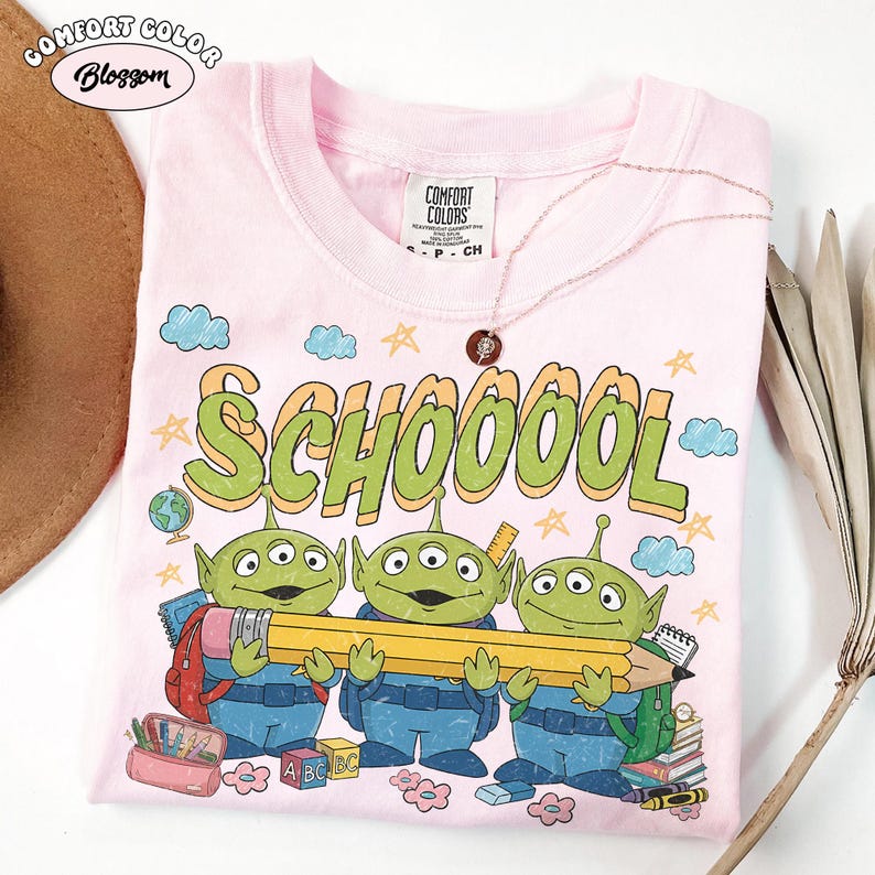 Toy Story Aliens Back to School Shirt | Retro Teacher Comfort Colors Tee