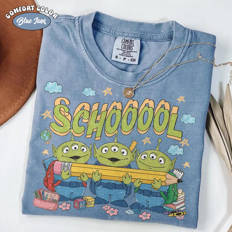 Toy Story Aliens Back to School Shirt | Retro Teacher Comfort Colors Tee