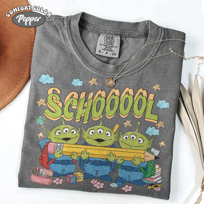Toy Story Aliens Back to School Shirt | Retro Teacher Comfort Colors Tee