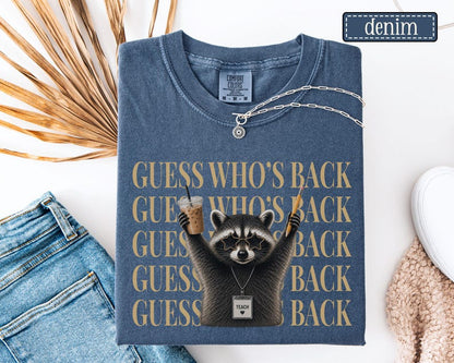 Funny Raccoon Teacher Shirt | Guess Who's Back Comfort Colors Tee