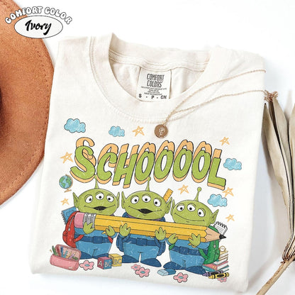 Toy Story Aliens Back to School Shirt | Retro Teacher Comfort Colors Tee