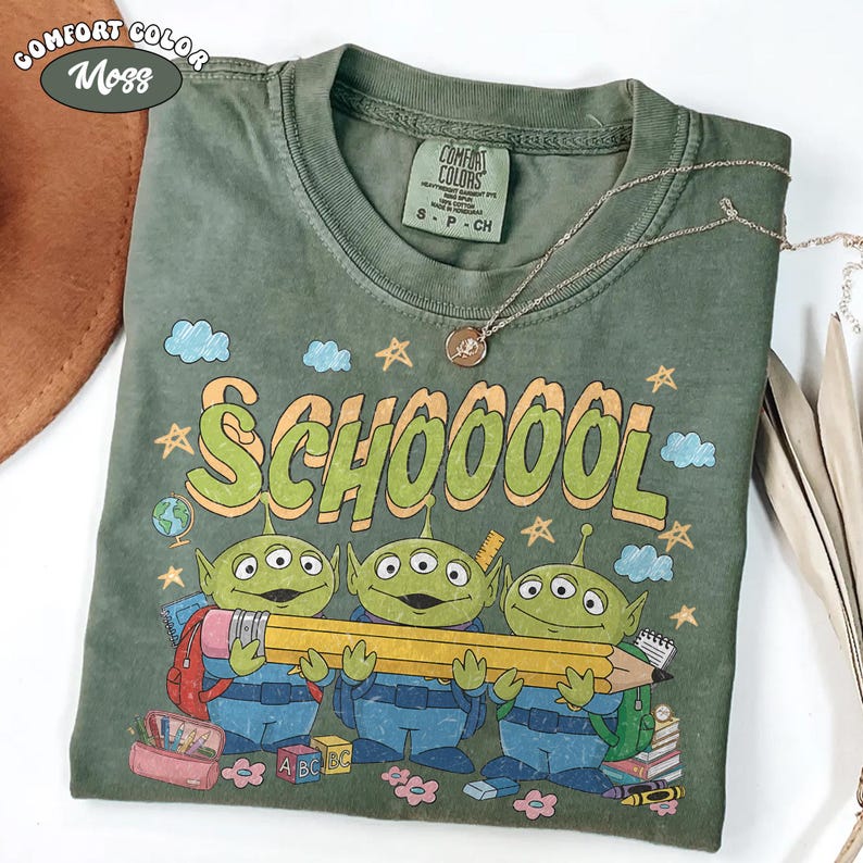 Toy Story Aliens Back to School Shirt | Retro Teacher Comfort Colors Tee