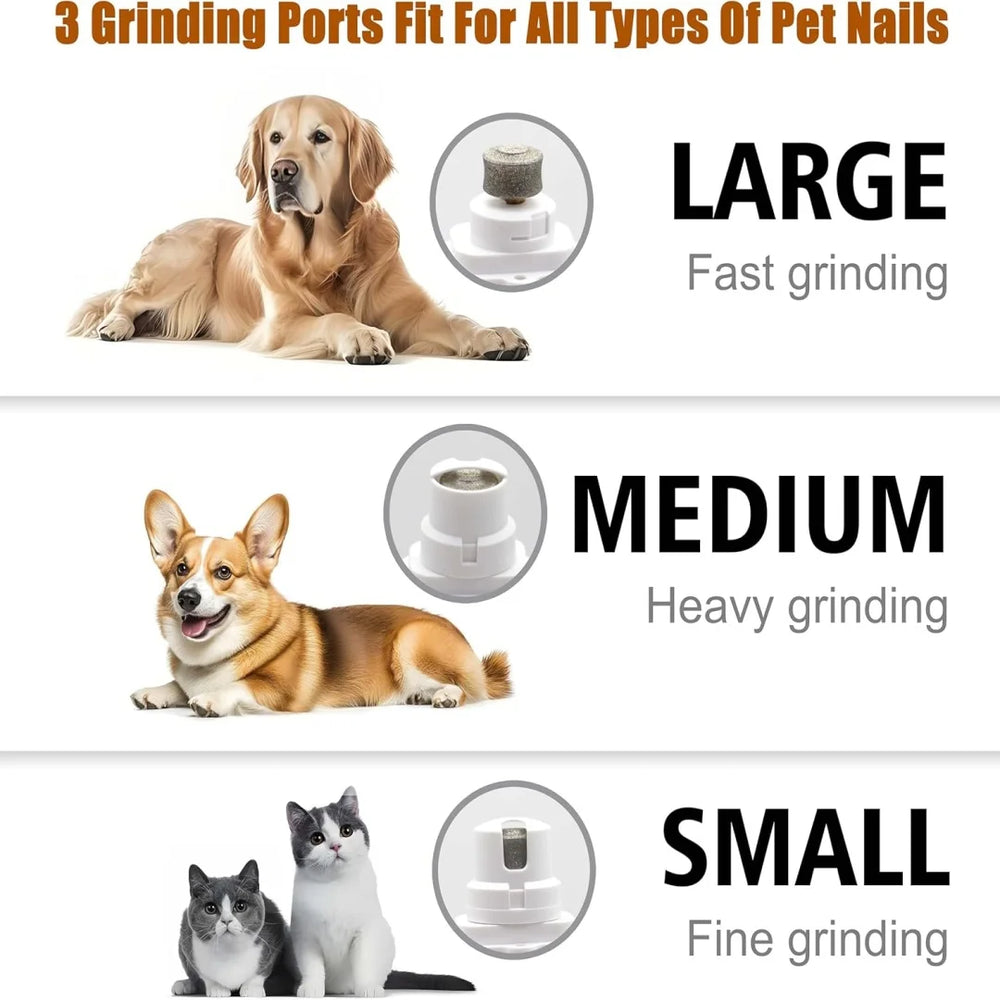 Electric Nail Grinder for Pets with LED Light & Low Noise