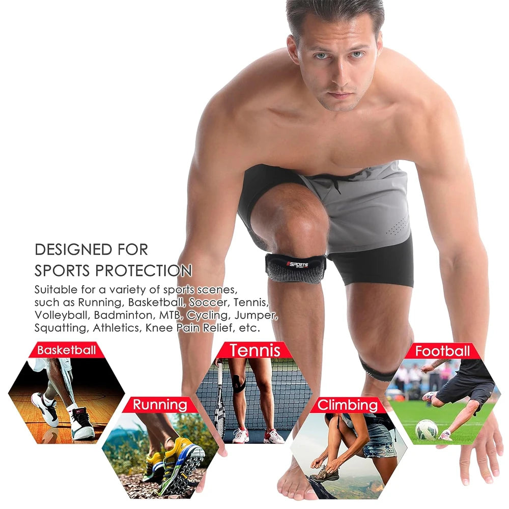 2PCS Adjustable Patella Knee Support Strap