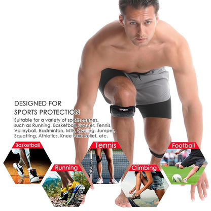 2PCS Adjustable Patella Knee Support Strap