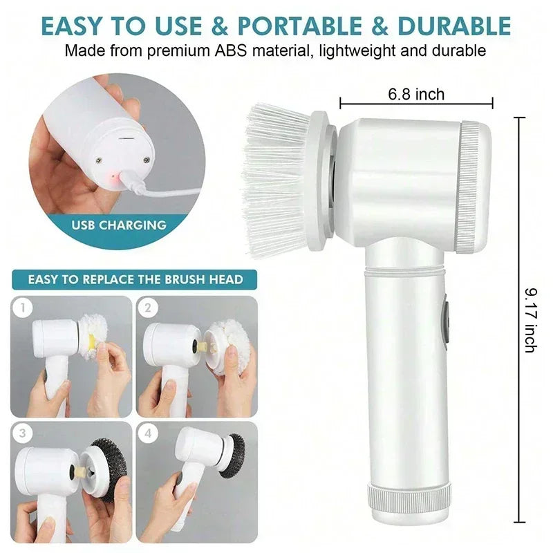 Power Spin Cordless Electric Home Scrubber Cleaning Brush