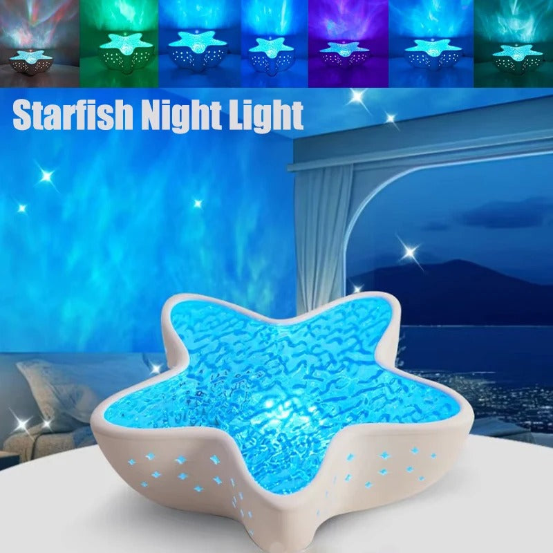 Starfish Ocean Wave Night Light Projector