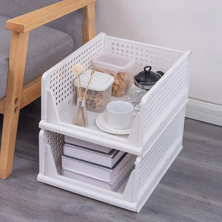 Stackable Plastic Drawer Organizer – Clear Closet Storage Bin