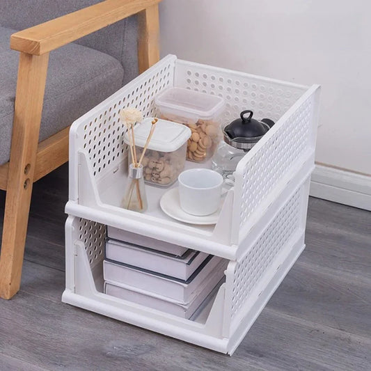 Stackable Plastic Drawer Organizer – Clear Closet Storage Bin