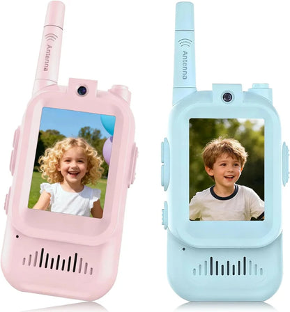 Kids Video Walkie Talkies (2 Pack) – 2.0" Screen, Rechargeable, Long Range